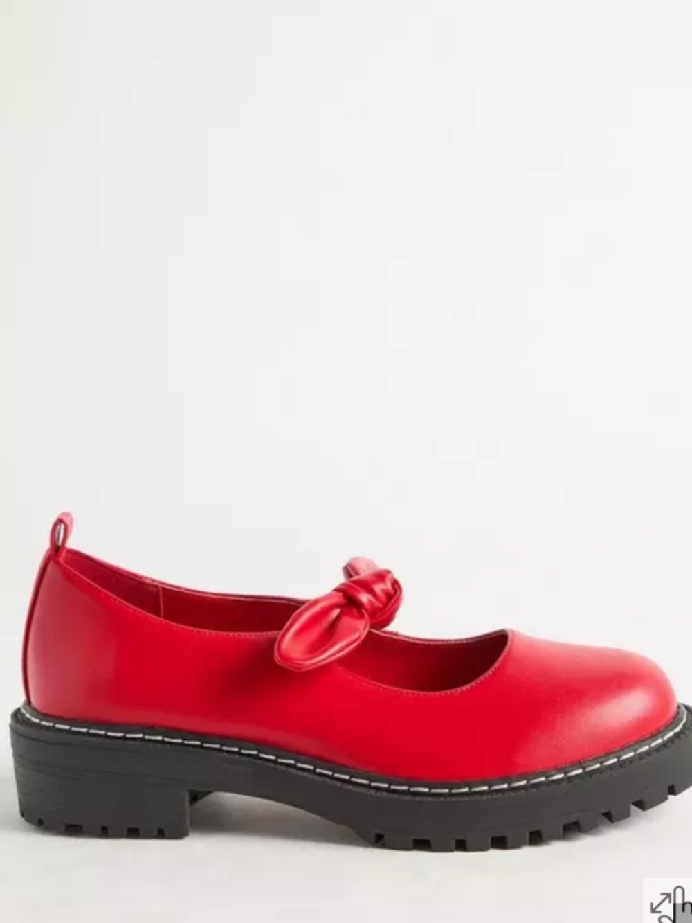 Red Torrid Mary Jane Lug Sole Flat wide width